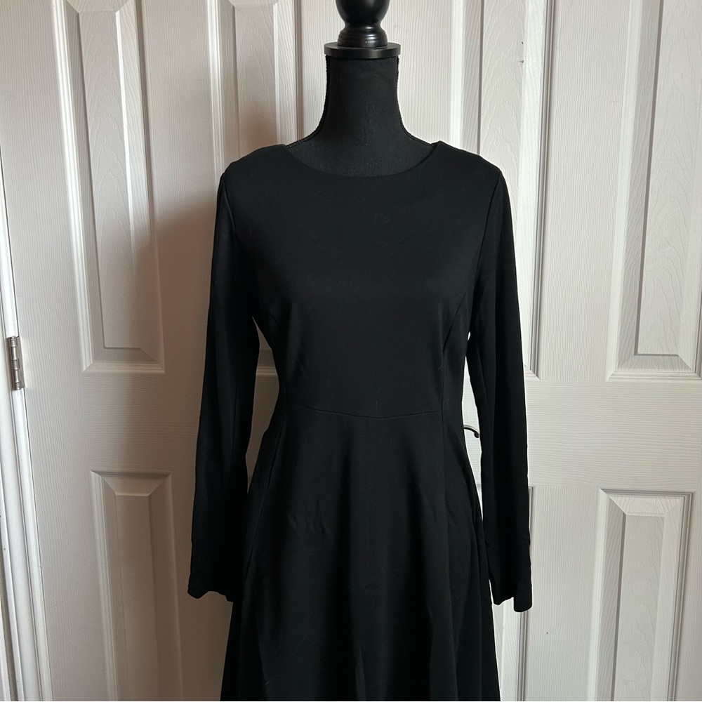 M&S Collection black long sleeve circle dress - Picture 2 of 6